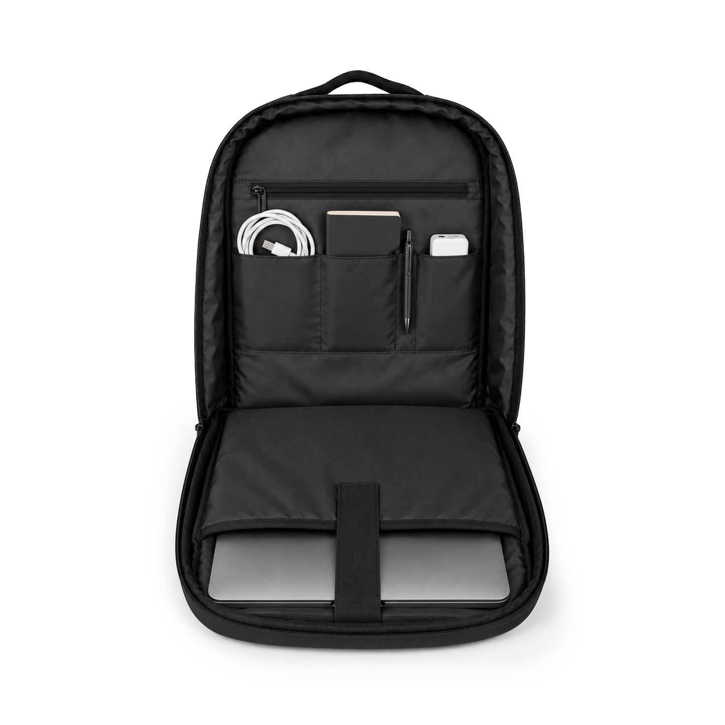 Elite Backpack – 17L Black Vegan Leather Laptop Backpack for Office, Daily Use & Travel