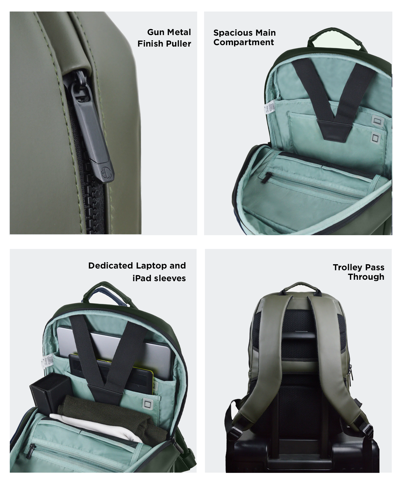 THE SLIM LINES | OLIVE BACKPACK