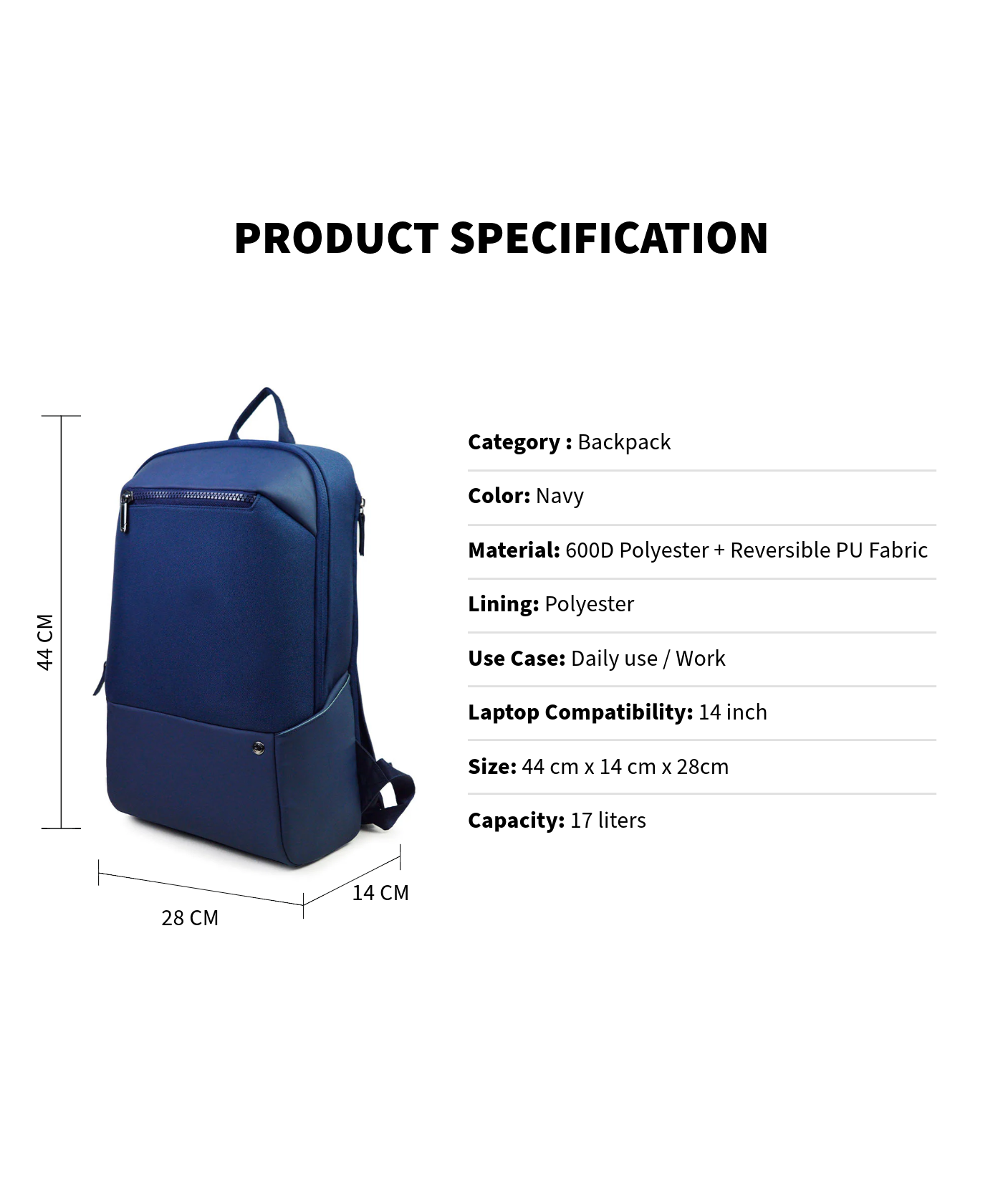 THE GENTLEMEN'S BACKPACK | NAVY