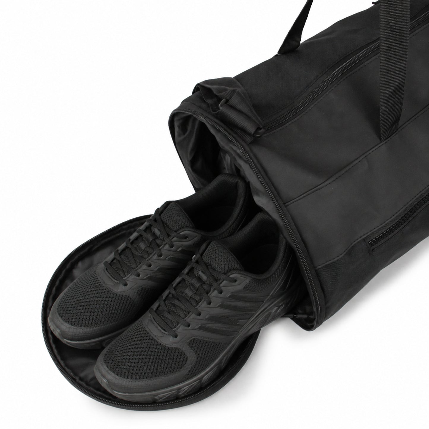 Trigr Duffle Bag – 25L Black Gym & Travel Duffle Bag with Shoe Compartment