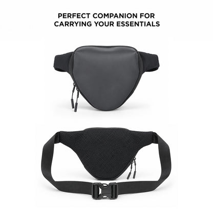 Anglar Crossbody Bag – 1.5L Black Polyester & Vegan Leather Sling Bag for Travel & Daily Use