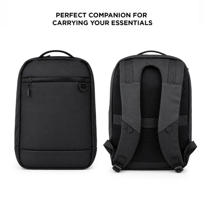 Elite Backpack – 17L Black Vegan Leather Laptop Backpack for Office, Daily Use & Travel