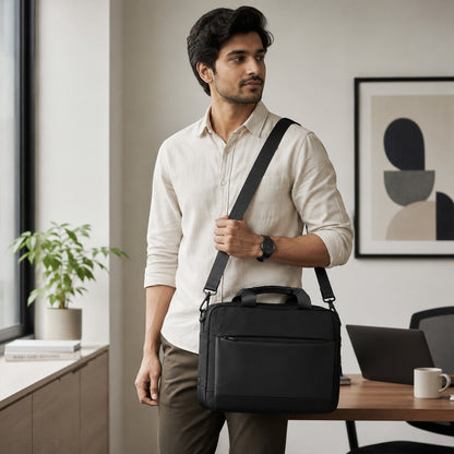 Exes Messenger Bag – 9L Office & Travel Laptop Messenger Bag with Organizer Pockets