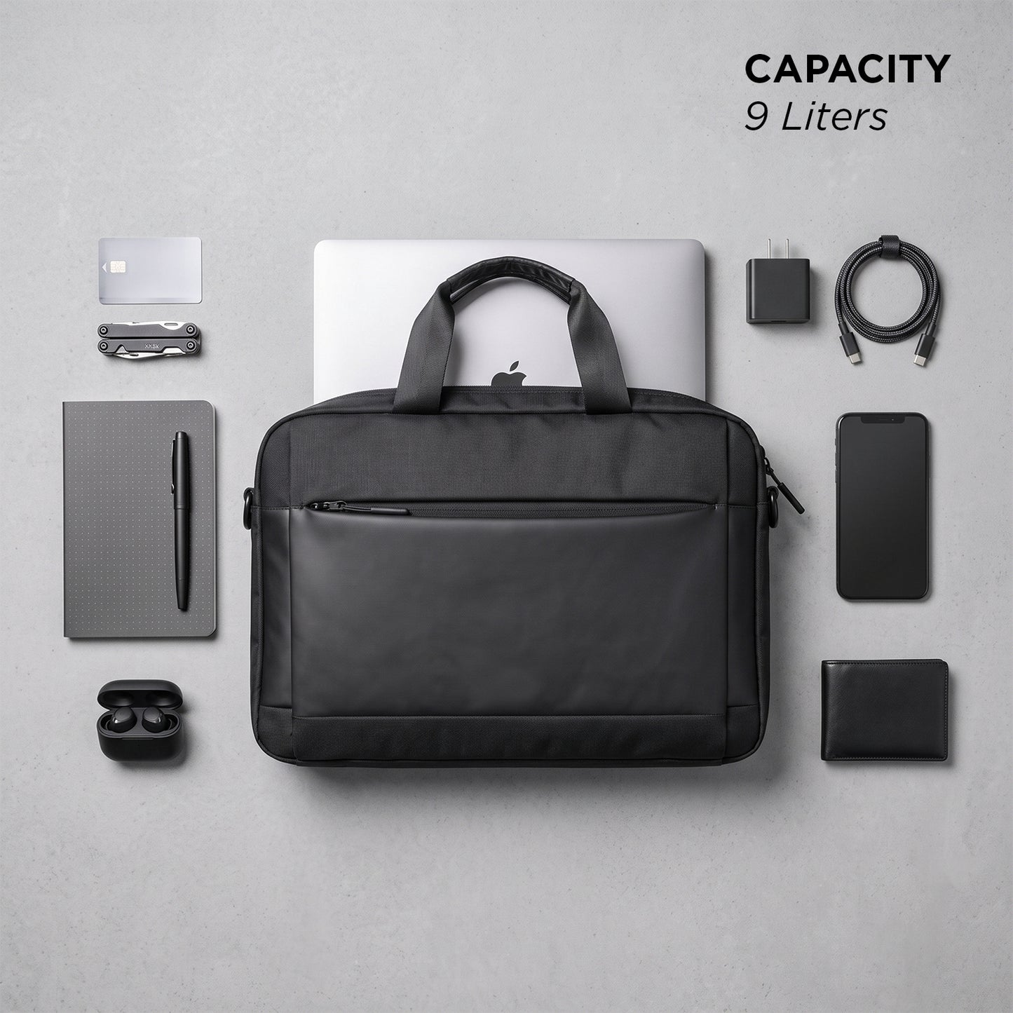 Exes Messenger Bag – 9L Office & Travel Laptop Messenger Bag with Organizer Pockets