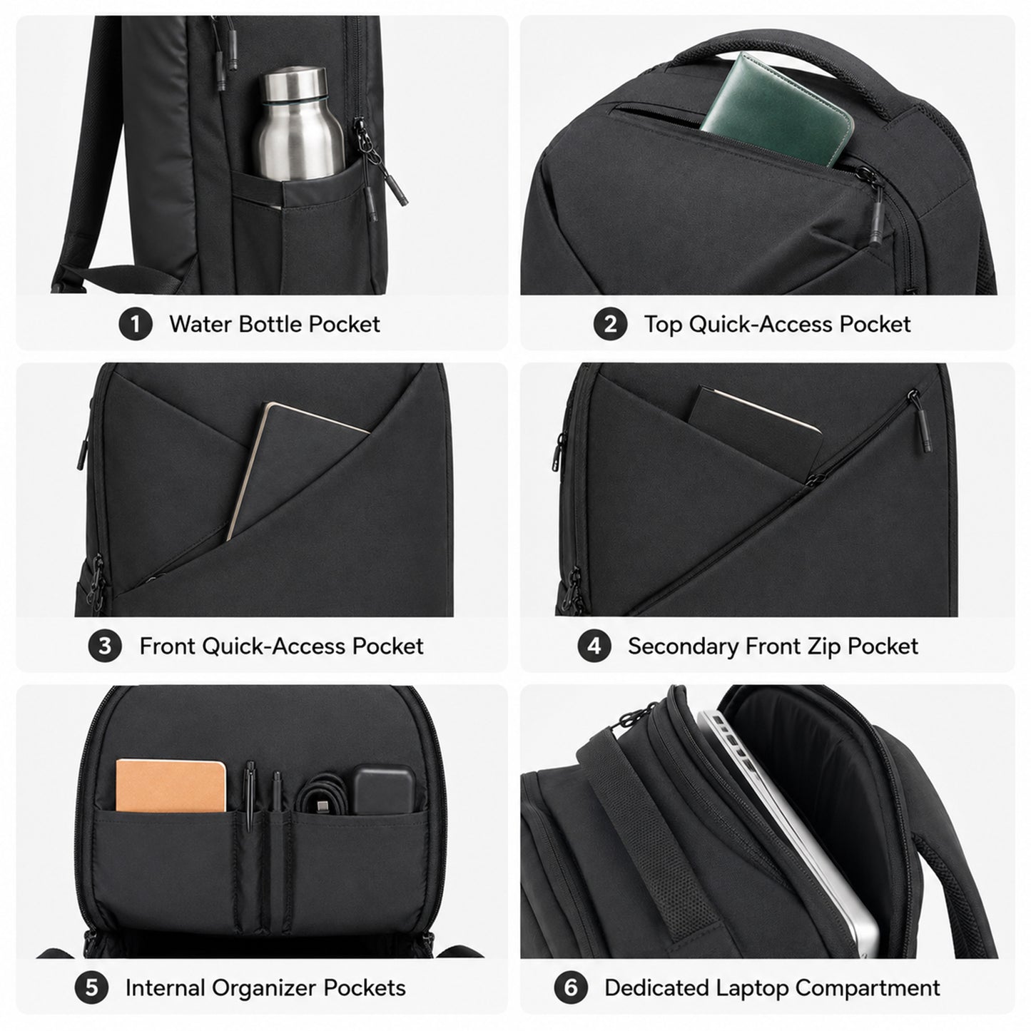 Kriss Backpack – 23L Office & Travel Backpack with Laptop Compartment