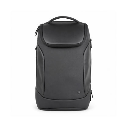 Kurv Backpack – 20L Black Vegan Leather Laptop Backpack for Office & Daily Use