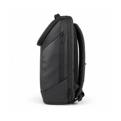 Kurv Backpack – 20L Black Vegan Leather Laptop Backpack for Office & Daily Use
