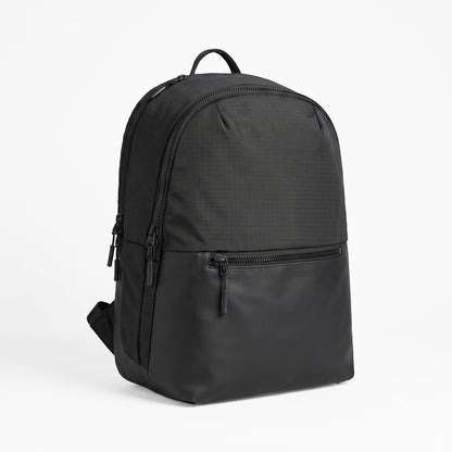 Mhawk Backpack – 24L Black Office & Travel Backpack with Laptop Compartment, Organizer Pockets, Side Zipper Pocket & Trolley Sleeve