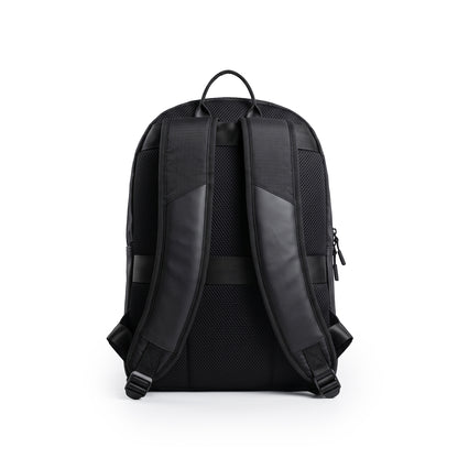 Mhawk Backpack – 24L Black Office & Travel Backpack with Laptop Compartment, Organizer Pockets, Side Zipper Pocket & Trolley Sleeve