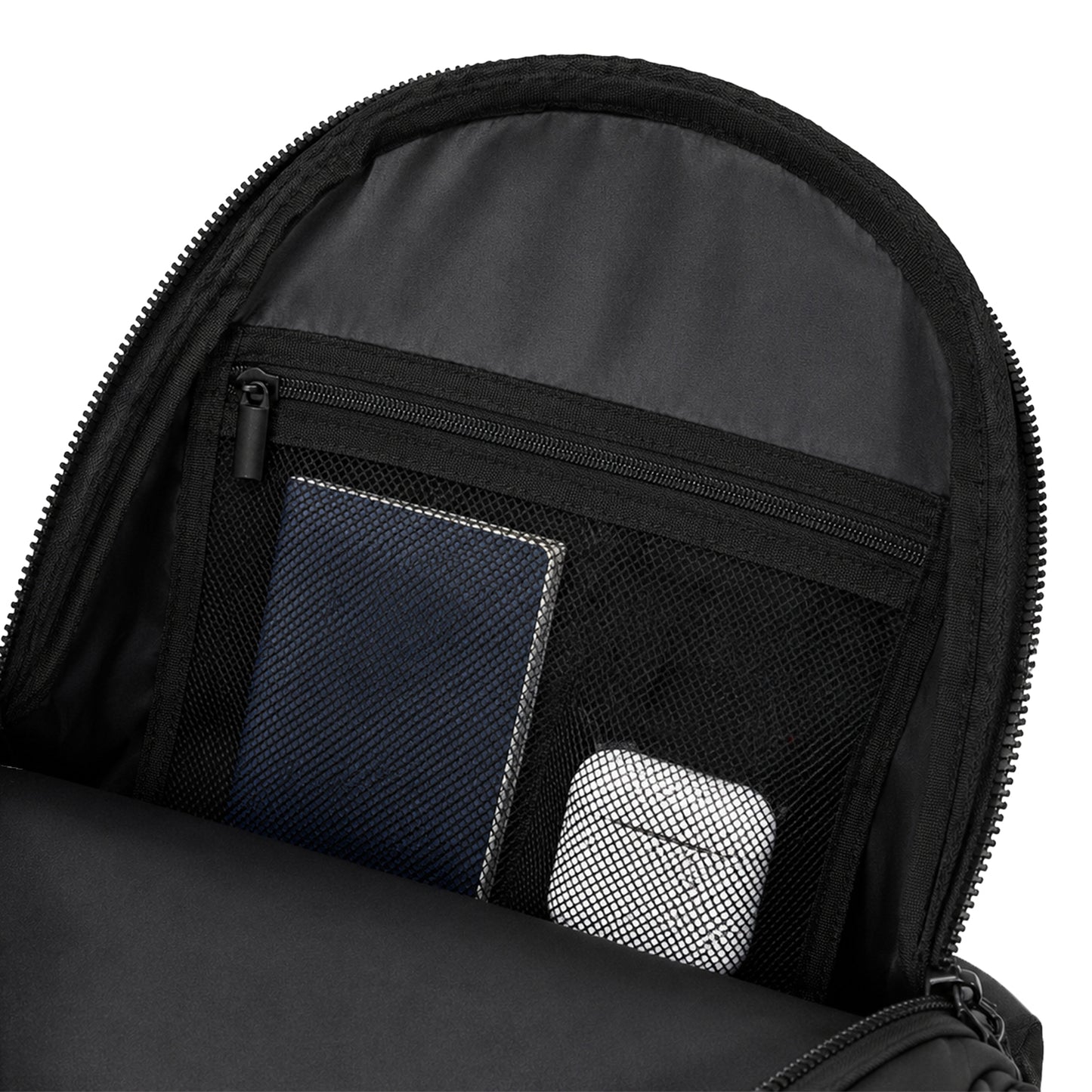 Mhawk Backpack – 24L Black Office & Travel Backpack with Laptop Compartment, Organizer Pockets, Side Zipper Pocket & Trolley Sleeve