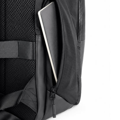Mhawk Backpack – 24L Black Office & Travel Backpack with Laptop Compartment, Organizer Pockets, Side Zipper Pocket & Trolley Sleeve