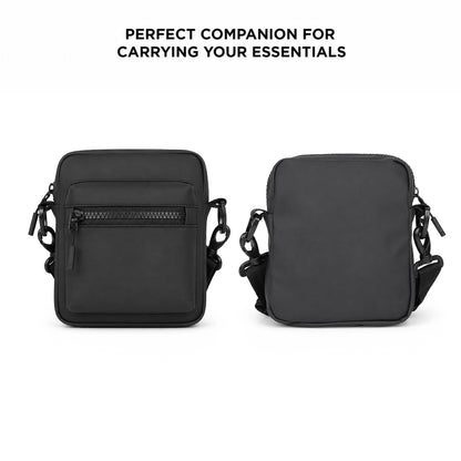 Noma Black Sling Bag – 2L Vegan Leather Travel & Daily Sling Bag
