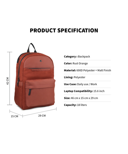 THE ELITE DAY PACK | RUST ORANGE
