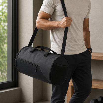 Trigr Duffle Bag – 25L Black Gym & Travel Duffle Bag with Shoe Compartment