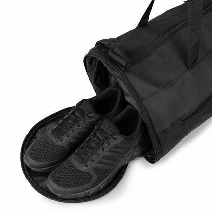 Trigr Duffle Bag – 25L Black Gym & Travel Duffle Bag with Shoe Compartment