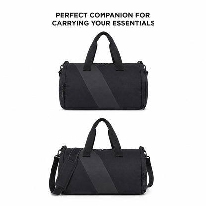 Tucsan Duffle Black – 27L Gym, Travel & Daily Duffle Bag with Shoe Compartment