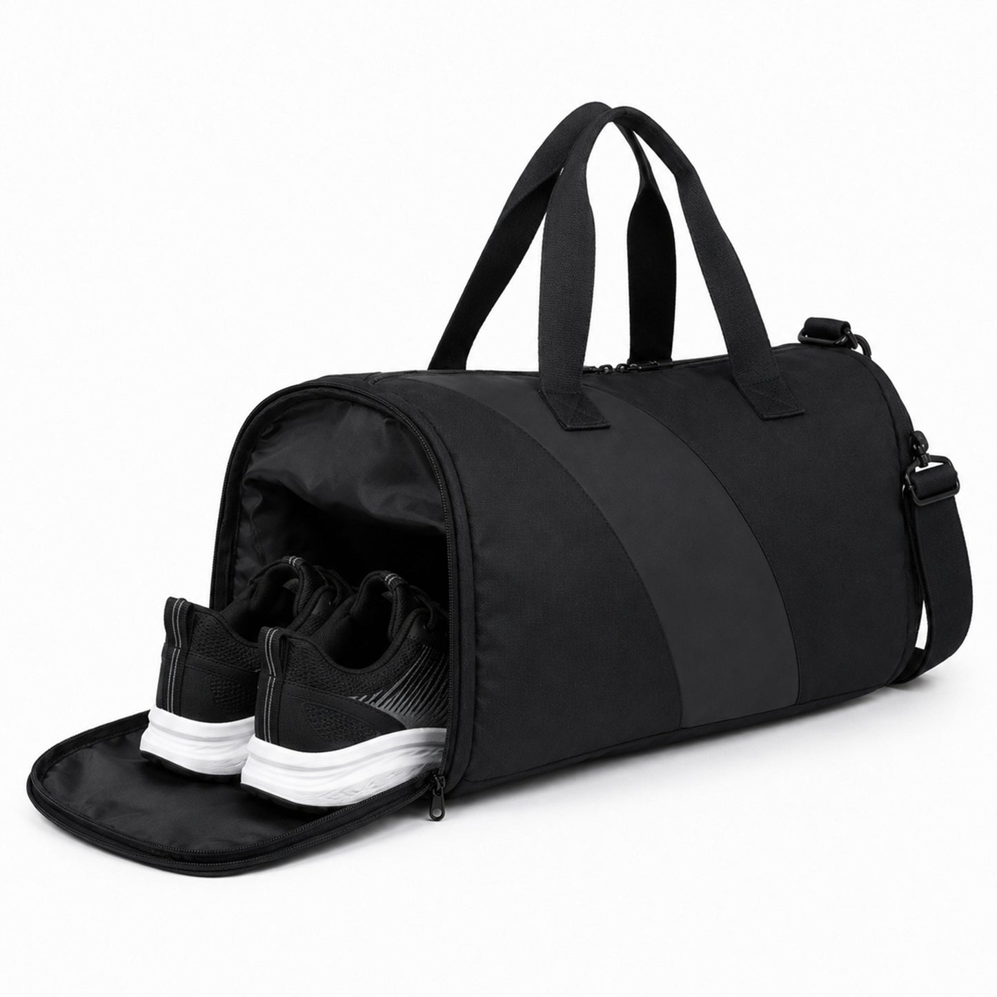 Tucsan Duffle Black – 27L Gym, Travel & Daily Duffle Bag with Shoe Compartment