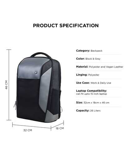 URBAN EXPLORER BACKPACK | GREY & BLACK