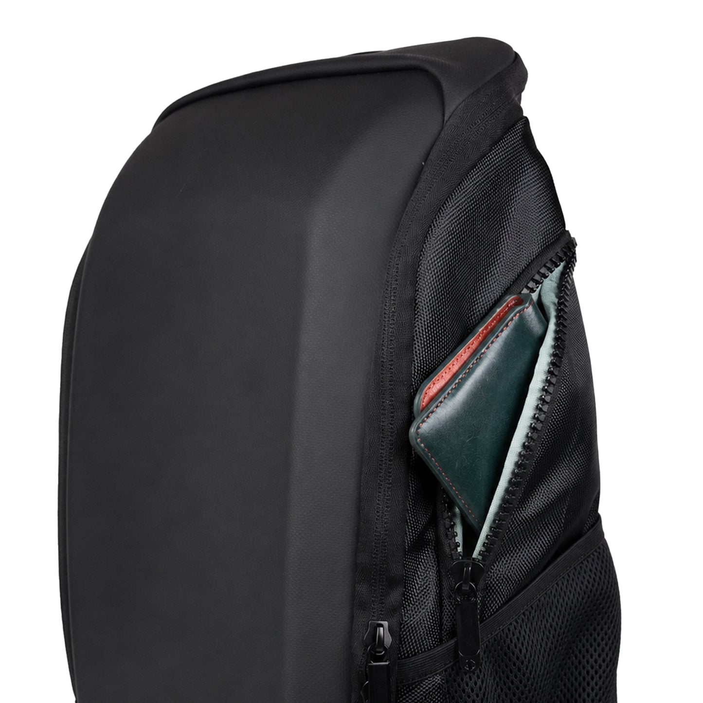 Vektor Pro Backpack – 23L Black Vegan Leather Laptop Backpack for Office & Travel