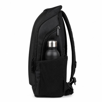 Vektor Pro Backpack – 23L Black Vegan Leather Laptop Backpack for Office & Travel