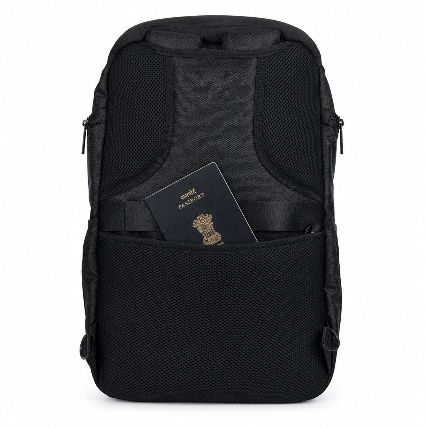Vektor Pro Backpack – 23L Black Vegan Leather Laptop Backpack for Office & Travel