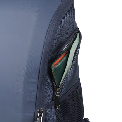 Vektor Pro Backpack – 23L Navy Vegan Leather Laptop Backpack for Office & Travel