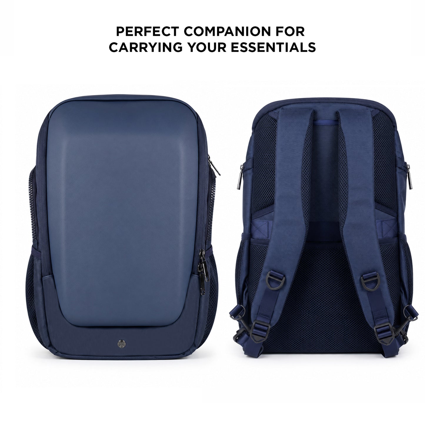 Vektor Pro Backpack – 23L Navy Vegan Leather Laptop Backpack for Office & Travel