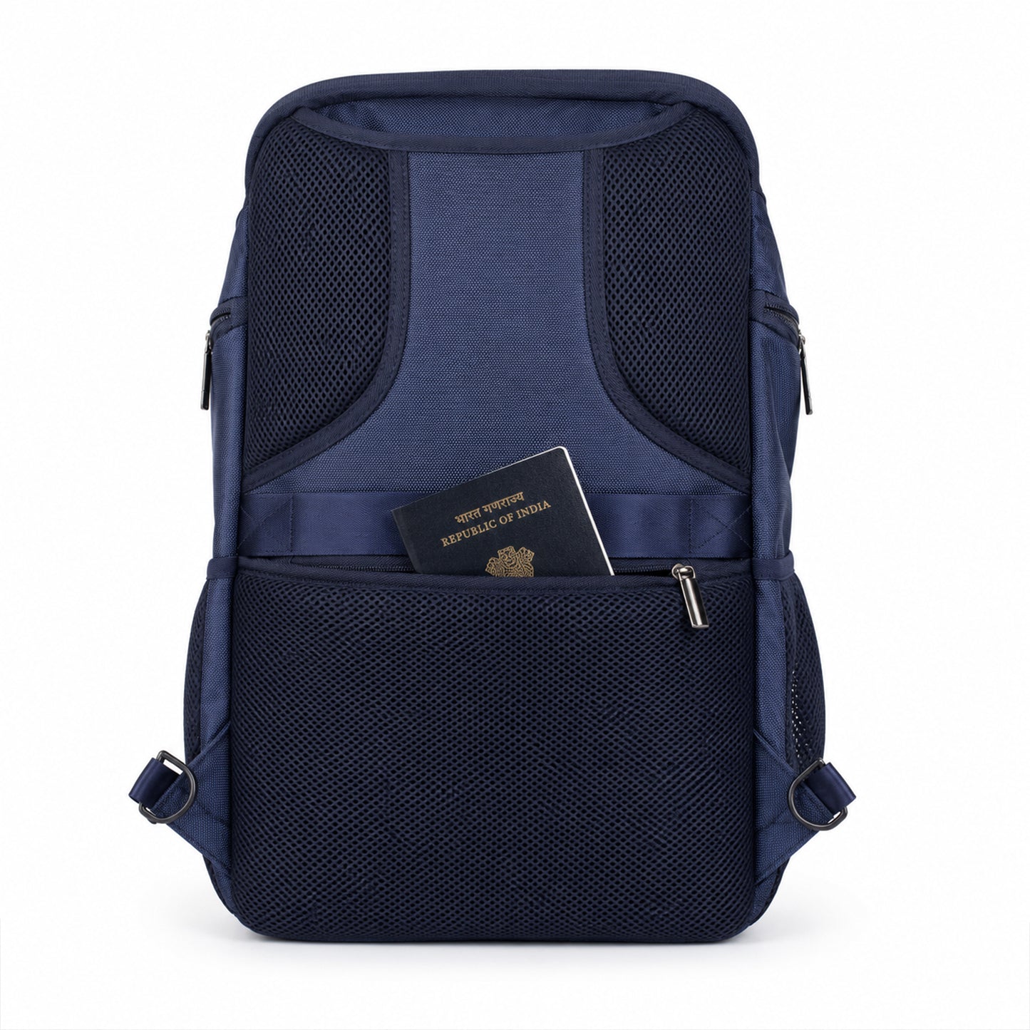 Vektor Pro Backpack – 23L Navy Vegan Leather Laptop Backpack for Office & Travel