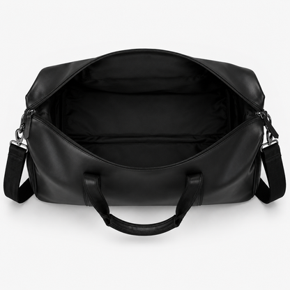 Wander Duffle – 38L Black Vegan Leather Gym, Travel & Daily Duffle Bag